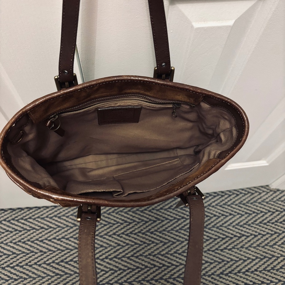 Coach suede tote - Picture 3 of 3